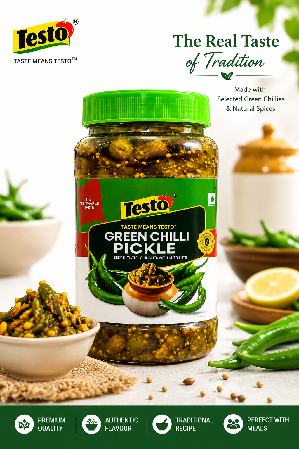 Red Chilli Pickle - Stuffed - 1kg