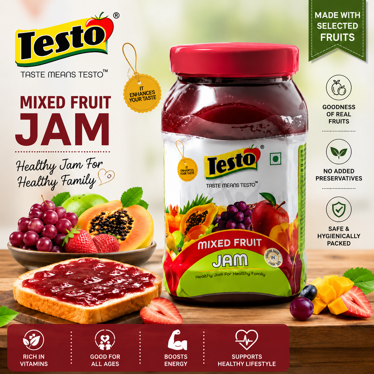 Mixed Fruit Jam - 1kg