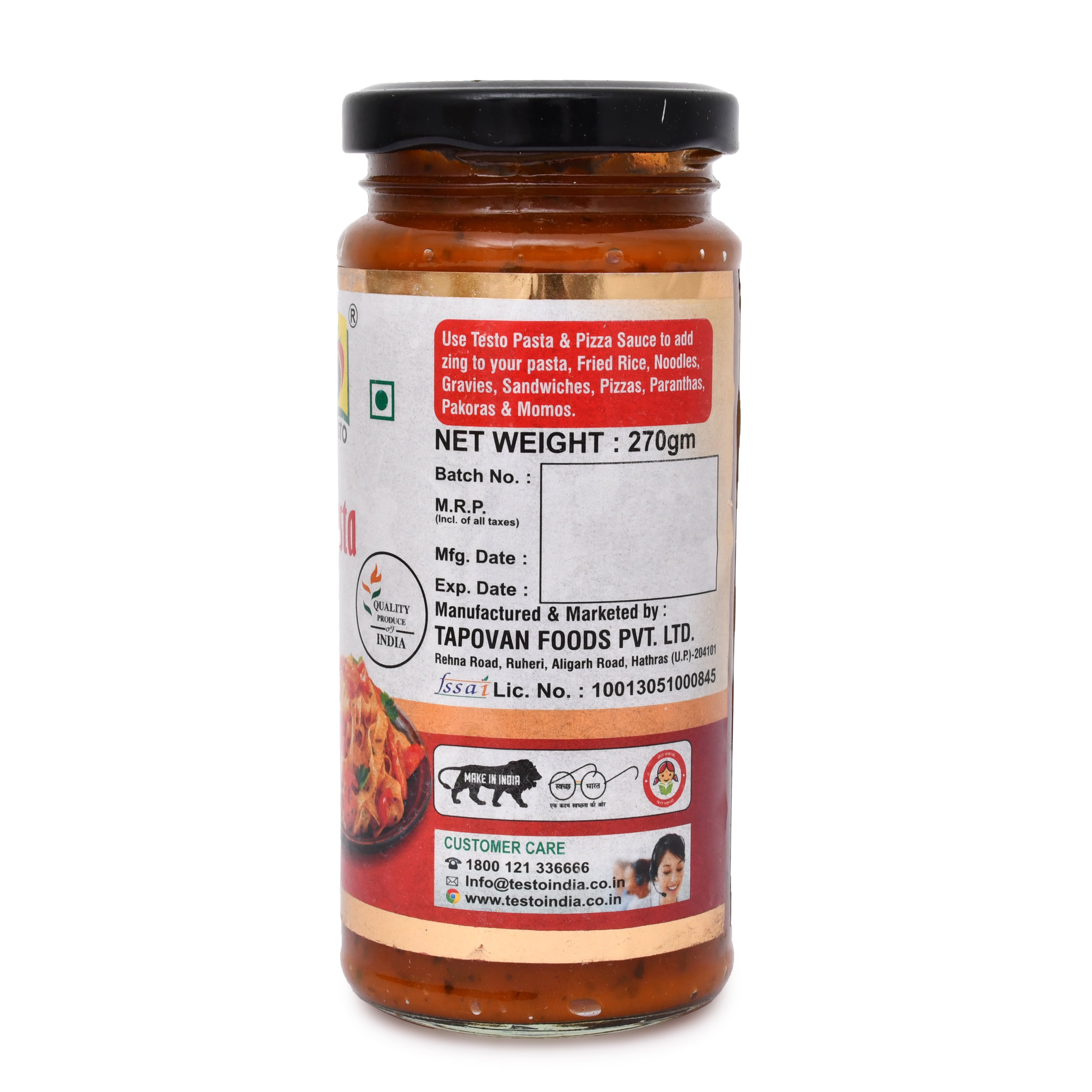Pizza & Pasta Sauce - Bottle - 250g