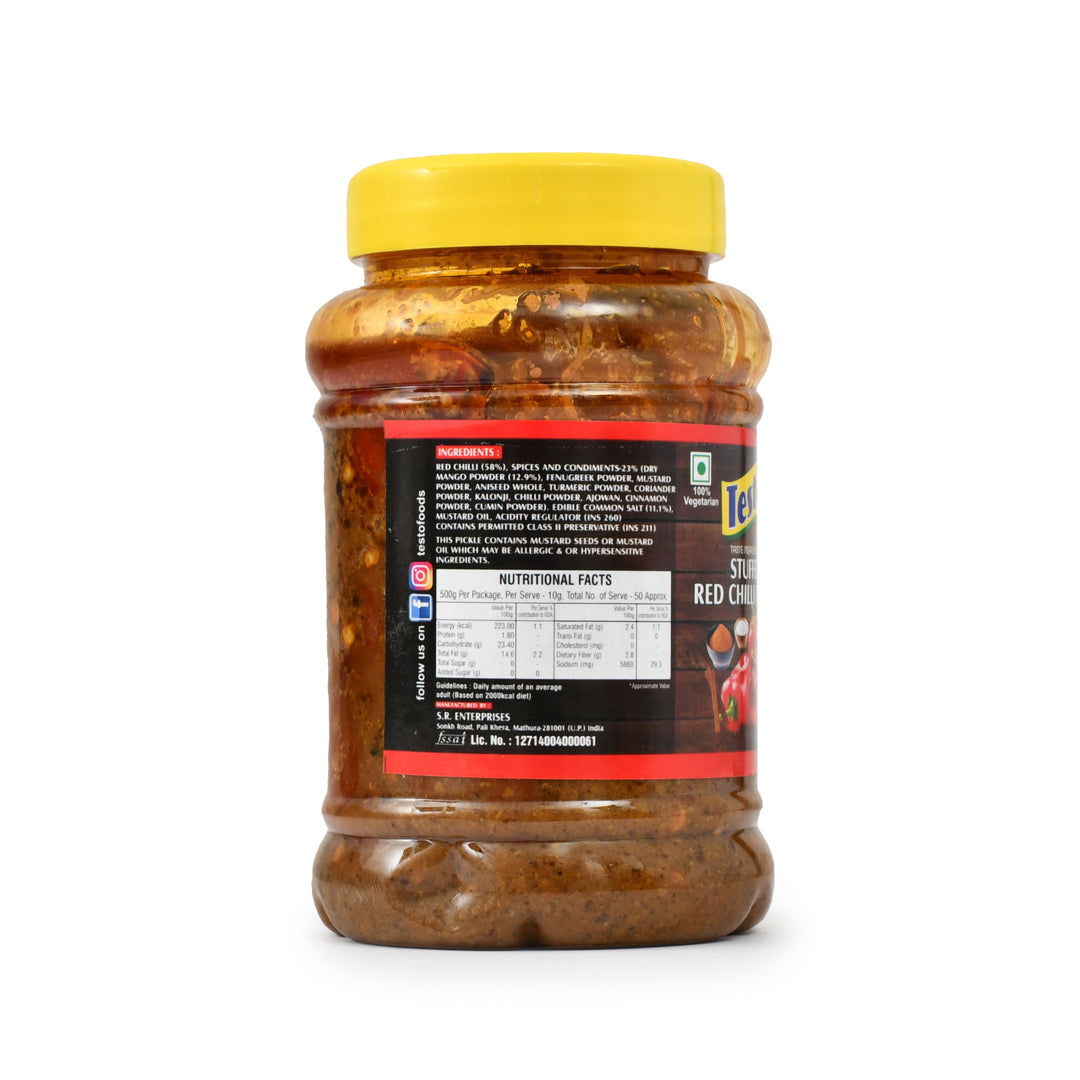Red Chilli Pickle - Stuffed