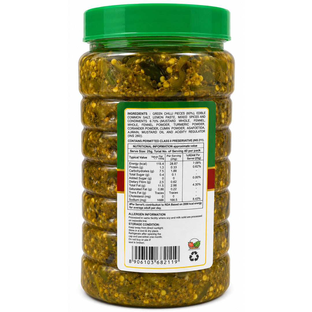 Green Chilli Pickle - 400g