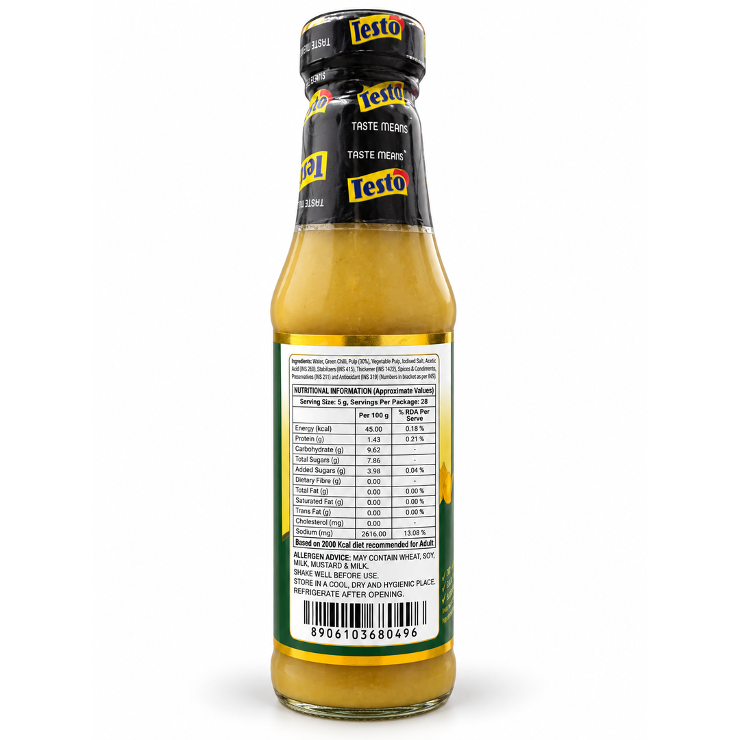 Green Chilli Sauce - Bottle - 200g